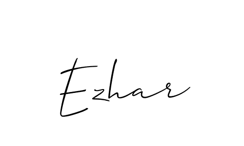 You should practise on your own different ways (Allison_Script) to write your name (Ezhar) in signature. don't let someone else do it for you. Ezhar signature style 2 images and pictures png