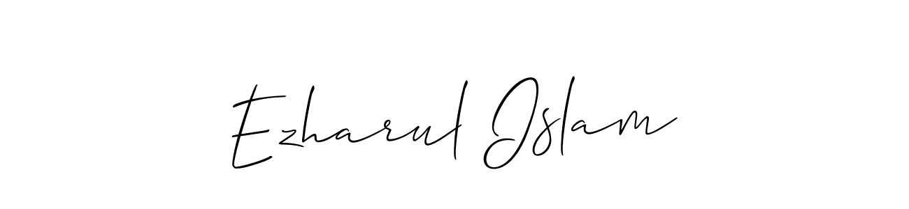 Design your own signature with our free online signature maker. With this signature software, you can create a handwritten (Allison_Script) signature for name Ezharul Islam. Ezharul Islam signature style 2 images and pictures png