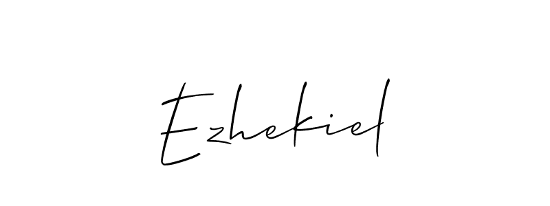 Allison_Script is a professional signature style that is perfect for those who want to add a touch of class to their signature. It is also a great choice for those who want to make their signature more unique. Get Ezhekiel name to fancy signature for free. Ezhekiel signature style 2 images and pictures png
