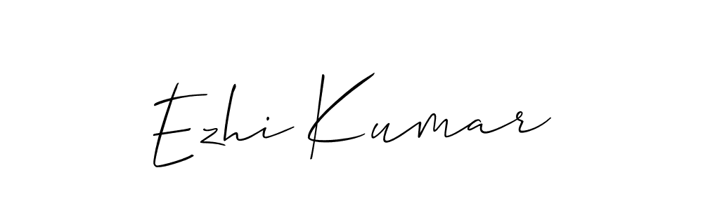 Design your own signature with our free online signature maker. With this signature software, you can create a handwritten (Allison_Script) signature for name Ezhi Kumar. Ezhi Kumar signature style 2 images and pictures png