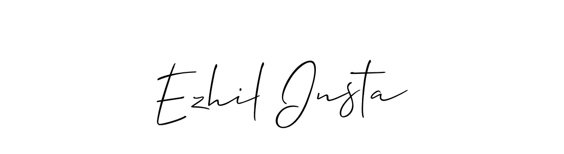 Ezhil Insta stylish signature style. Best Handwritten Sign (Allison_Script) for my name. Handwritten Signature Collection Ideas for my name Ezhil Insta. Ezhil Insta signature style 2 images and pictures png