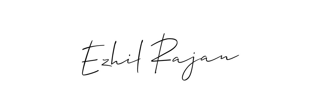 It looks lik you need a new signature style for name Ezhil Rajan. Design unique handwritten (Allison_Script) signature with our free signature maker in just a few clicks. Ezhil Rajan signature style 2 images and pictures png