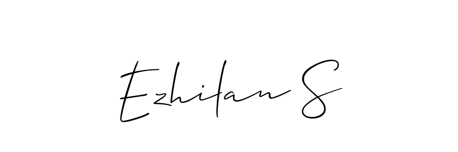 Allison_Script is a professional signature style that is perfect for those who want to add a touch of class to their signature. It is also a great choice for those who want to make their signature more unique. Get Ezhilan S name to fancy signature for free. Ezhilan S signature style 2 images and pictures png