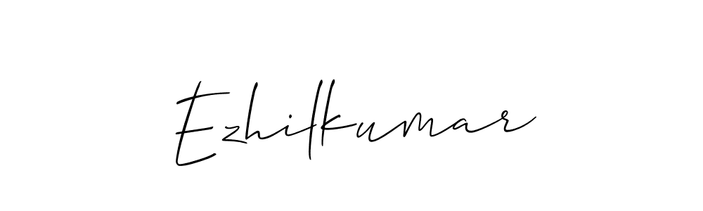Design your own signature with our free online signature maker. With this signature software, you can create a handwritten (Allison_Script) signature for name Ezhilkumar. Ezhilkumar signature style 2 images and pictures png