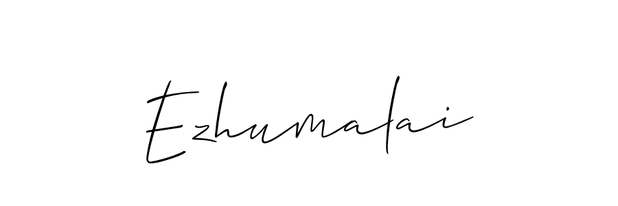 The best way (Allison_Script) to make a short signature is to pick only two or three words in your name. The name Ezhumalai include a total of six letters. For converting this name. Ezhumalai signature style 2 images and pictures png