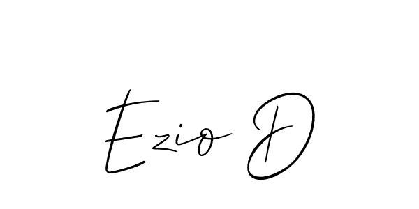 How to make Ezio D signature? Allison_Script is a professional autograph style. Create handwritten signature for Ezio D name. Ezio D signature style 2 images and pictures png