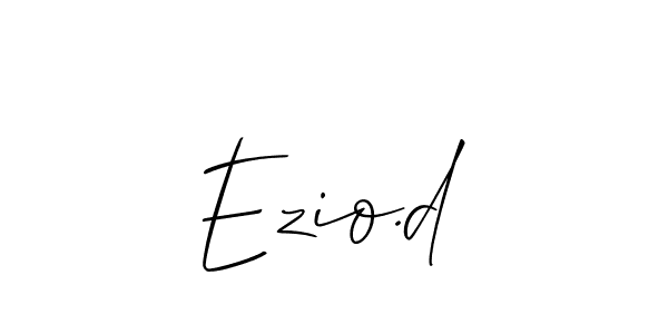 It looks lik you need a new signature style for name Ezio.d. Design unique handwritten (Allison_Script) signature with our free signature maker in just a few clicks. Ezio.d signature style 2 images and pictures png