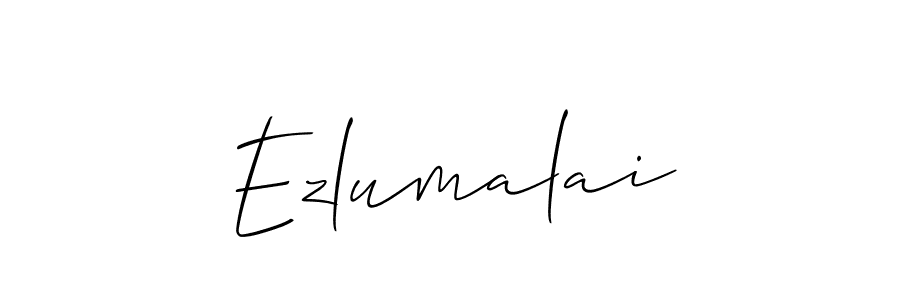 Also You can easily find your signature by using the search form. We will create Ezlumalai name handwritten signature images for you free of cost using Allison_Script sign style. Ezlumalai signature style 2 images and pictures png