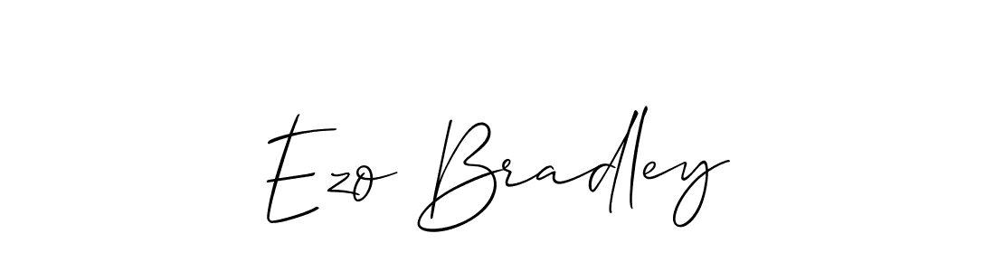 Create a beautiful signature design for name Ezo Bradley. With this signature (Allison_Script) fonts, you can make a handwritten signature for free. Ezo Bradley signature style 2 images and pictures png