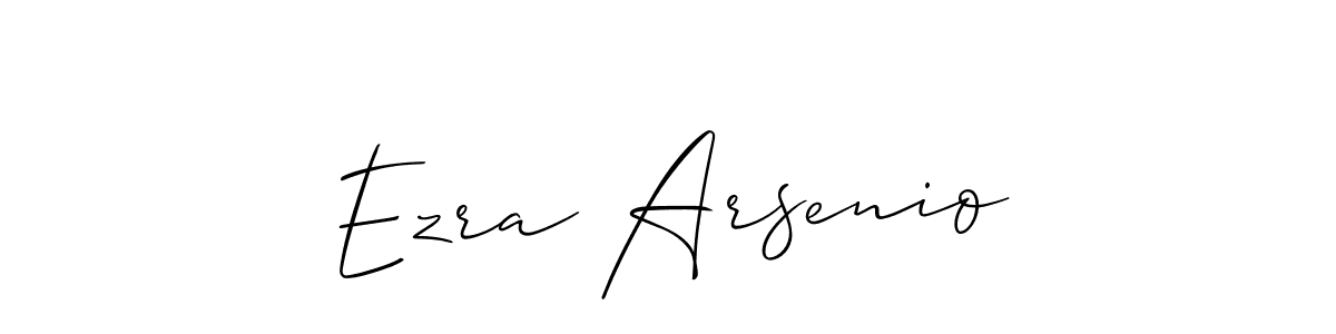 How to make Ezra Arsenio signature? Allison_Script is a professional autograph style. Create handwritten signature for Ezra Arsenio name. Ezra Arsenio signature style 2 images and pictures png