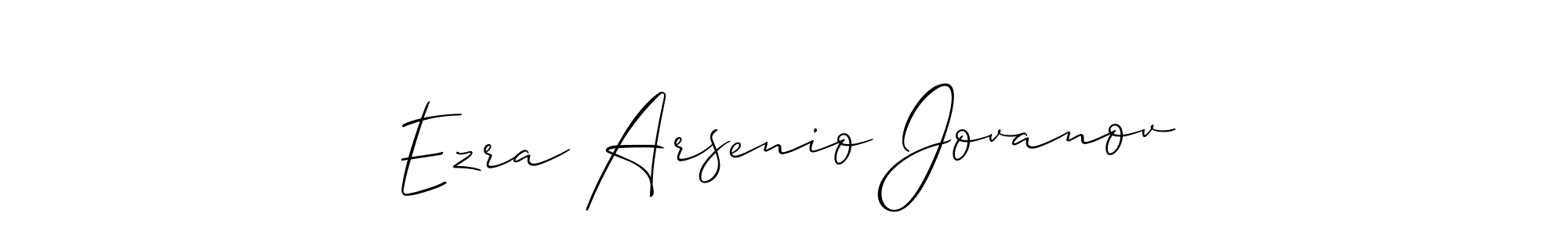 Make a short Ezra Arsenio Jovanov signature style. Manage your documents anywhere anytime using Allison_Script. Create and add eSignatures, submit forms, share and send files easily. Ezra Arsenio Jovanov signature style 2 images and pictures png
