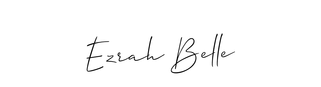 The best way (Allison_Script) to make a short signature is to pick only two or three words in your name. The name Ezrah Belle include a total of six letters. For converting this name. Ezrah Belle signature style 2 images and pictures png