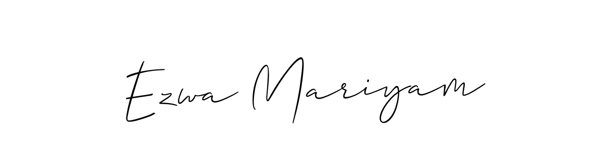 How to Draw Ezwa Mariyam signature style? Allison_Script is a latest design signature styles for name Ezwa Mariyam. Ezwa Mariyam signature style 2 images and pictures png