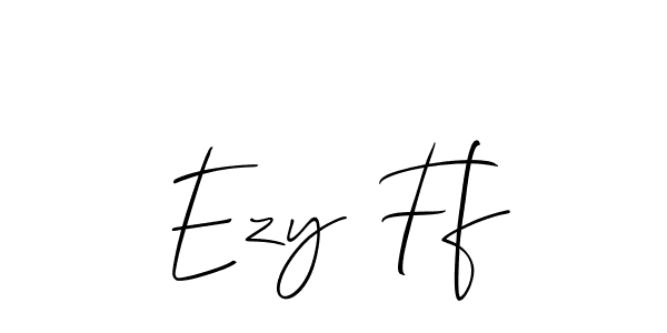 if you are searching for the best signature style for your name Ezy Ff. so please give up your signature search. here we have designed multiple signature styles  using Allison_Script. Ezy Ff signature style 2 images and pictures png