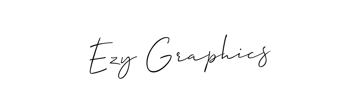 Create a beautiful signature design for name Ezy Graphics. With this signature (Allison_Script) fonts, you can make a handwritten signature for free. Ezy Graphics signature style 2 images and pictures png