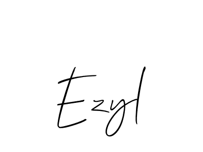 Ezyl stylish signature style. Best Handwritten Sign (Allison_Script) for my name. Handwritten Signature Collection Ideas for my name Ezyl. Ezyl signature style 2 images and pictures png