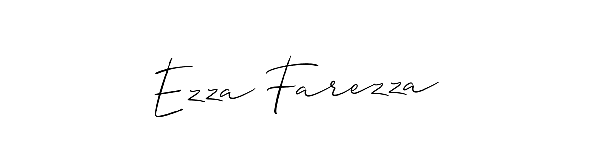 How to make Ezza Farezza signature? Allison_Script is a professional autograph style. Create handwritten signature for Ezza Farezza name. Ezza Farezza signature style 2 images and pictures png