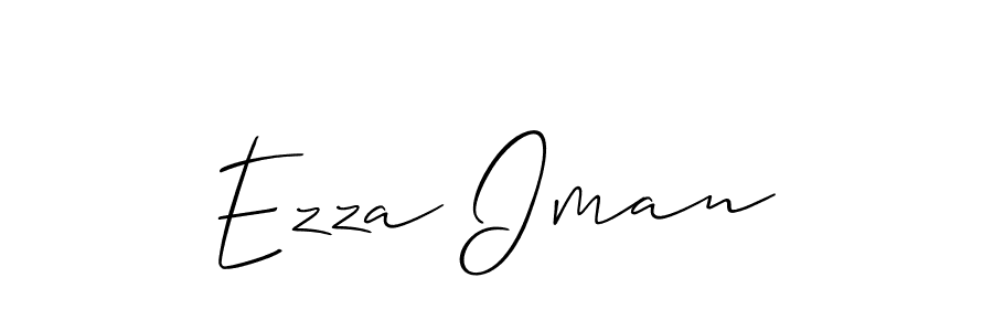 Use a signature maker to create a handwritten signature online. With this signature software, you can design (Allison_Script) your own signature for name Ezza Iman. Ezza Iman signature style 2 images and pictures png