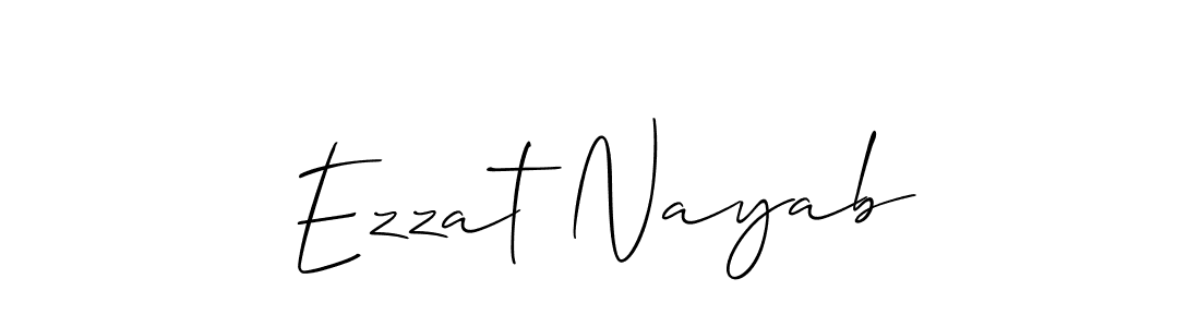 Also You can easily find your signature by using the search form. We will create Ezzat Nayab name handwritten signature images for you free of cost using Allison_Script sign style. Ezzat Nayab signature style 2 images and pictures png