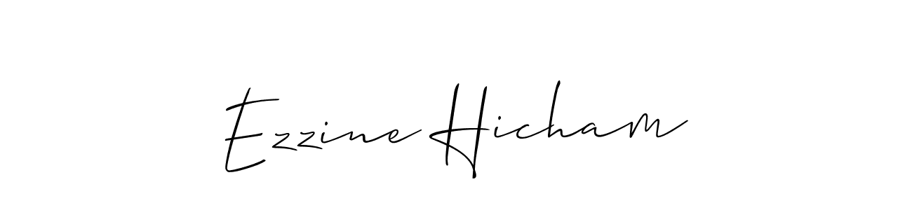 Also You can easily find your signature by using the search form. We will create Ezzine Hicham name handwritten signature images for you free of cost using Allison_Script sign style. Ezzine Hicham signature style 2 images and pictures png