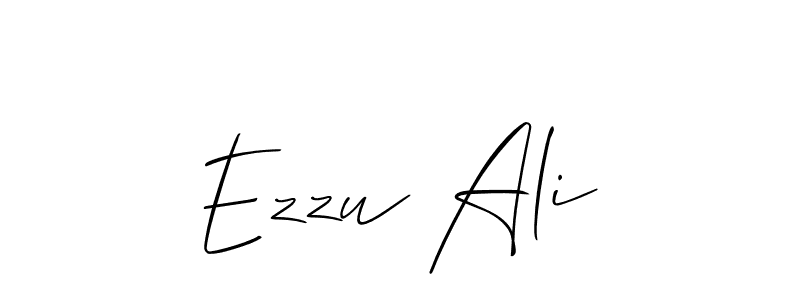 Create a beautiful signature design for name Ezzu Ali. With this signature (Allison_Script) fonts, you can make a handwritten signature for free. Ezzu Ali signature style 2 images and pictures png