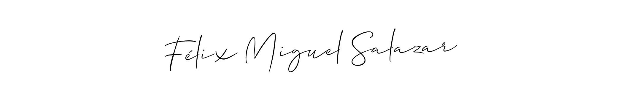 How to make Félix Miguel Salazar signature? Allison_Script is a professional autograph style. Create handwritten signature for Félix Miguel Salazar name. Félix Miguel Salazar signature style 2 images and pictures png