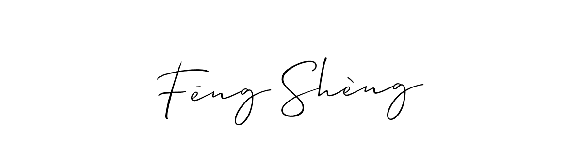Allison_Script is a professional signature style that is perfect for those who want to add a touch of class to their signature. It is also a great choice for those who want to make their signature more unique. Get Fēng Shèng name to fancy signature for free. Fēng Shèng signature style 2 images and pictures png