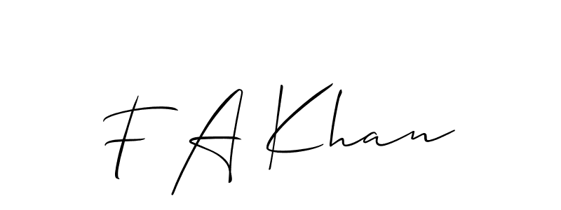 It looks lik you need a new signature style for name F A Khan. Design unique handwritten (Allison_Script) signature with our free signature maker in just a few clicks. F A Khan signature style 2 images and pictures png