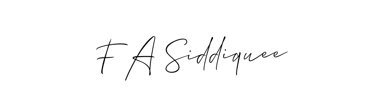 Also we have F A Siddiquee name is the best signature style. Create professional handwritten signature collection using Allison_Script autograph style. F A Siddiquee signature style 2 images and pictures png