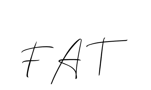 Make a beautiful signature design for name F A T. Use this online signature maker to create a handwritten signature for free. F A T signature style 2 images and pictures png