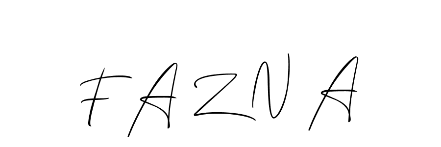 How to make F A Z N A signature? Allison_Script is a professional autograph style. Create handwritten signature for F A Z N A name. F A Z N A signature style 2 images and pictures png