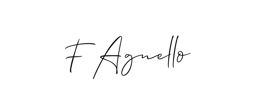 Best and Professional Signature Style for F Agnello. Allison_Script Best Signature Style Collection. F Agnello signature style 2 images and pictures png