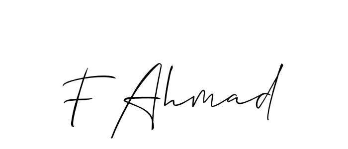 Allison_Script is a professional signature style that is perfect for those who want to add a touch of class to their signature. It is also a great choice for those who want to make their signature more unique. Get F Ahmad name to fancy signature for free. F Ahmad signature style 2 images and pictures png