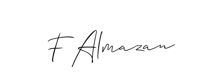 if you are searching for the best signature style for your name F Almazan. so please give up your signature search. here we have designed multiple signature styles  using Allison_Script. F Almazan signature style 2 images and pictures png