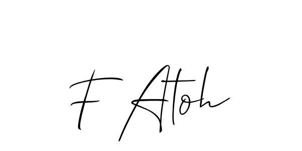 Once you've used our free online signature maker to create your best signature Allison_Script style, it's time to enjoy all of the benefits that F Atoh name signing documents. F Atoh signature style 2 images and pictures png