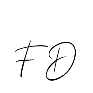 Design your own signature with our free online signature maker. With this signature software, you can create a handwritten (Allison_Script) signature for name F D. F D signature style 2 images and pictures png