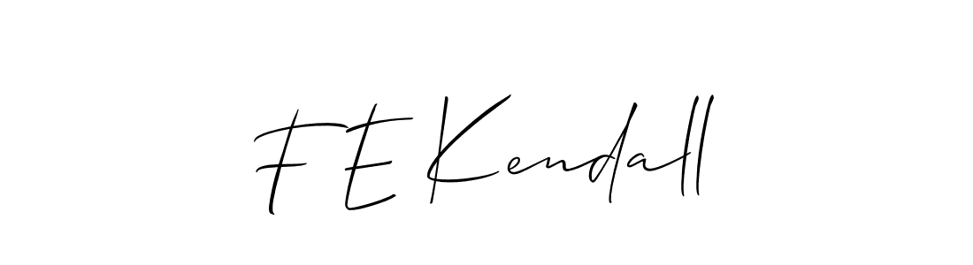 How to Draw F E Kendall signature style? Allison_Script is a latest design signature styles for name F E Kendall. F E Kendall signature style 2 images and pictures png