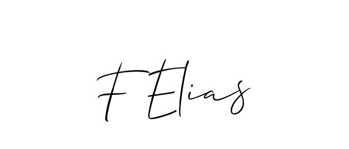 You should practise on your own different ways (Allison_Script) to write your name (F Elias) in signature. don't let someone else do it for you. F Elias signature style 2 images and pictures png