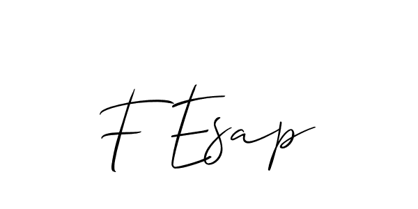 Also we have F Esap name is the best signature style. Create professional handwritten signature collection using Allison_Script autograph style. F Esap signature style 2 images and pictures png