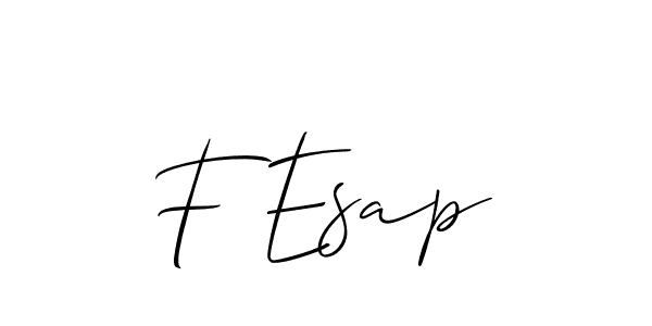 How to make F Esap signature? Allison_Script is a professional autograph style. Create handwritten signature for F Esap name. F Esap signature style 2 images and pictures png