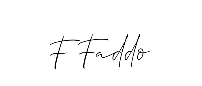 You can use this online signature creator to create a handwritten signature for the name F Faddo. This is the best online autograph maker. F Faddo signature style 2 images and pictures png