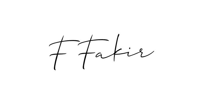 Make a beautiful signature design for name F Fakir. Use this online signature maker to create a handwritten signature for free. F Fakir signature style 2 images and pictures png