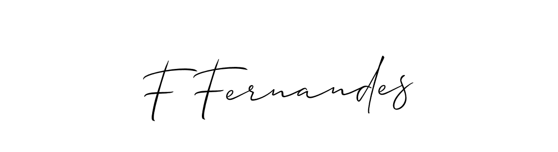 The best way (Allison_Script) to make a short signature is to pick only two or three words in your name. The name F Fernandes include a total of six letters. For converting this name. F Fernandes signature style 2 images and pictures png