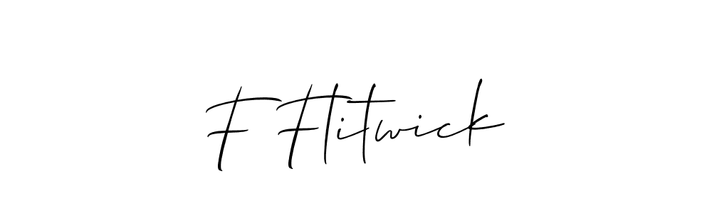 Create a beautiful signature design for name F Flitwick. With this signature (Allison_Script) fonts, you can make a handwritten signature for free. F Flitwick signature style 2 images and pictures png