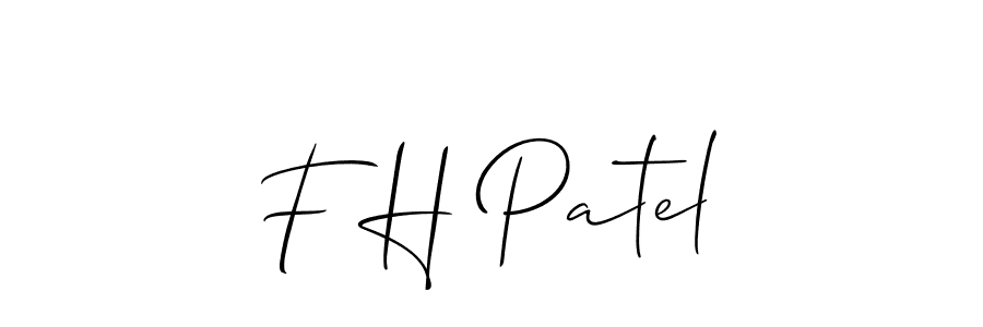 Make a beautiful signature design for name F H Patel. Use this online signature maker to create a handwritten signature for free. F H Patel signature style 2 images and pictures png