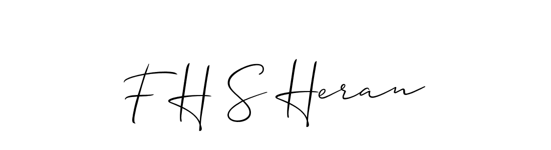 Similarly Allison_Script is the best handwritten signature design. Signature creator online .You can use it as an online autograph creator for name F H S Heran. F H S Heran signature style 2 images and pictures png