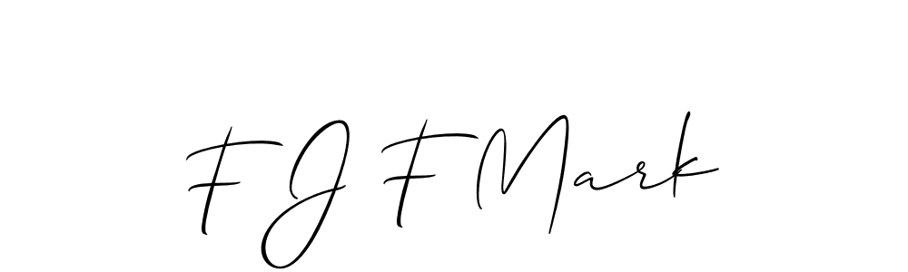 Design your own signature with our free online signature maker. With this signature software, you can create a handwritten (Allison_Script) signature for name F J F Mark. F J F Mark signature style 2 images and pictures png