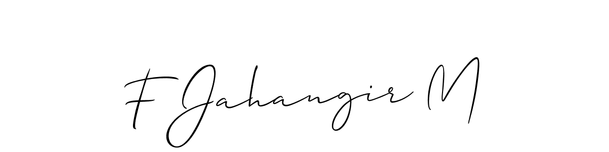 Once you've used our free online signature maker to create your best signature Allison_Script style, it's time to enjoy all of the benefits that F Jahangir M name signing documents. F Jahangir M signature style 2 images and pictures png