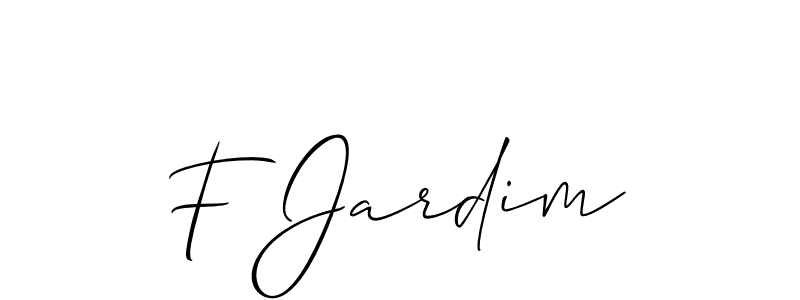 It looks lik you need a new signature style for name F Jardim. Design unique handwritten (Allison_Script) signature with our free signature maker in just a few clicks. F Jardim signature style 2 images and pictures png