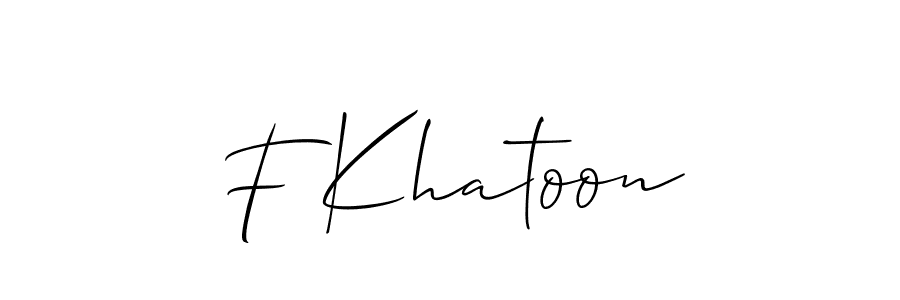 Check out images of Autograph of F Khatoon name. Actor F Khatoon Signature Style. Allison_Script is a professional sign style online. F Khatoon signature style 2 images and pictures png